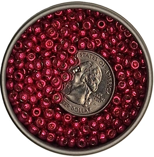 6/0 PermaFinish Galvanized Orchid Toho Round Seed Beads 25g