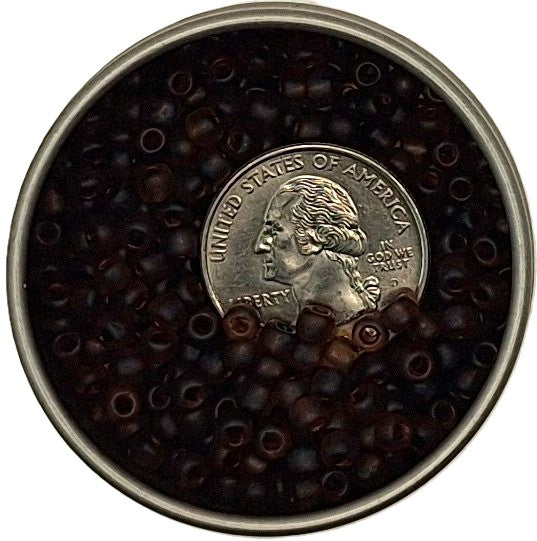6/0 HYBRID Light Topaz Picasso Matte Toho Round Seed Beads 25g