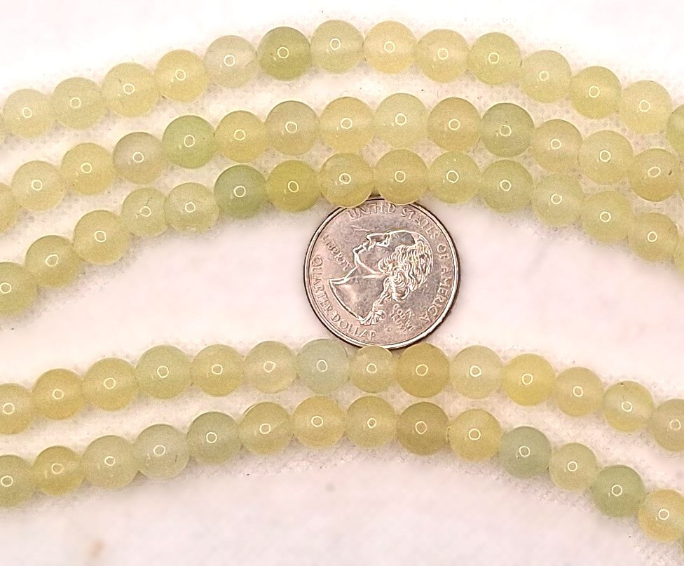 8mm New Jade Round Gemstone Beads 8-Inch Strand