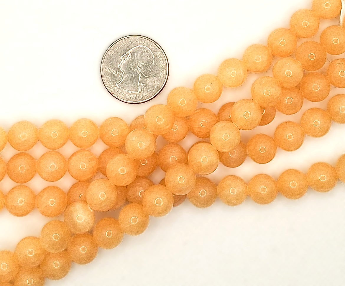 10mm Argonite Round Gemstone Beads 8-inch Strand