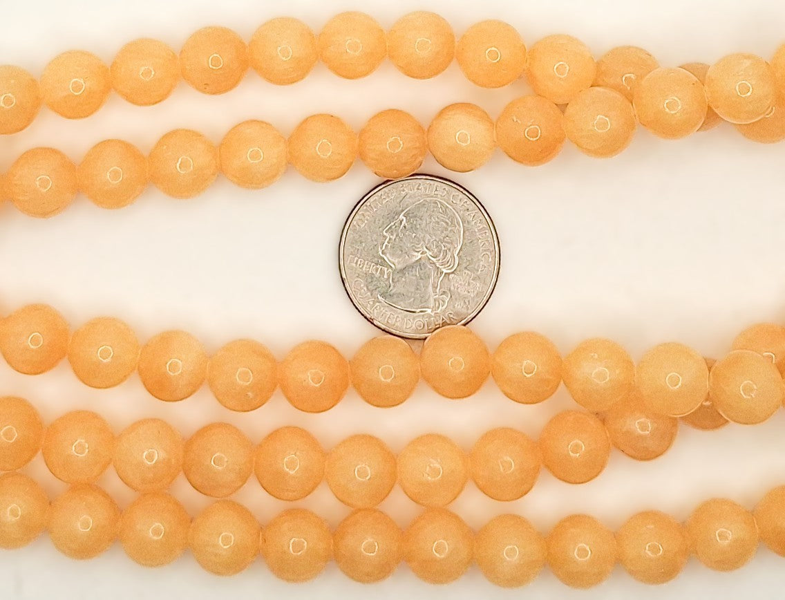 10mm Argonite Round Gemstone Beads 8-inch Strand
