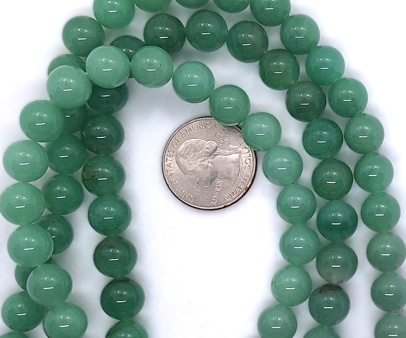 10mm Green Aventurine Round Gemstone Beads 16-Inch Strand