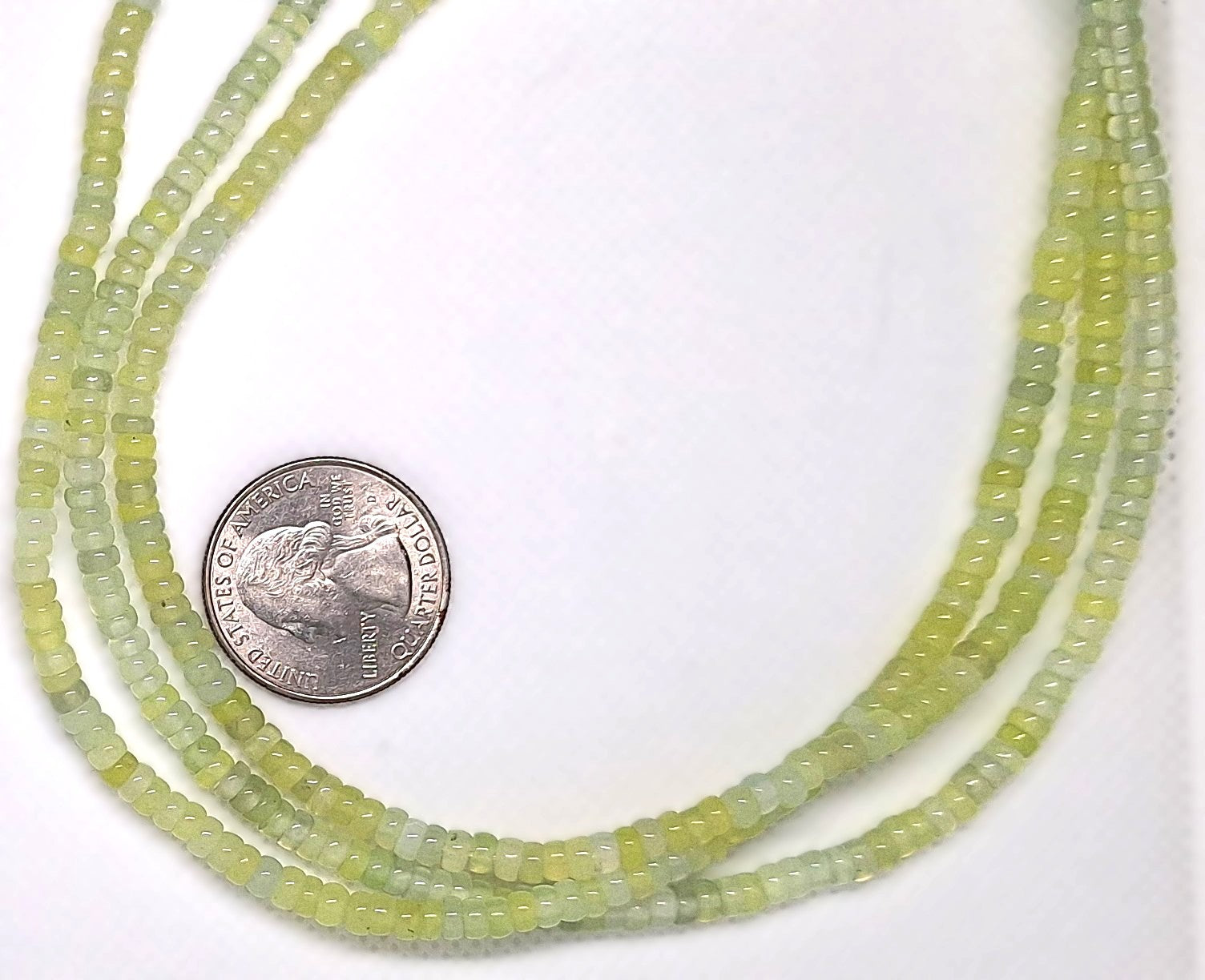 4x2mm New Jade Heishi Gemstone Beads 16-inch Strand