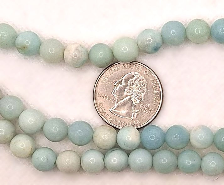8mm Amazonite Round Gemstone Beads 8-Inch Strand