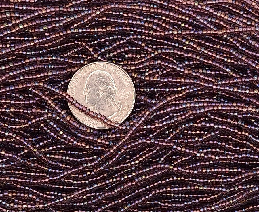 10/0 Light Amethyst AB Czech Seed Beads Full Hank