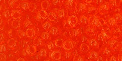 3/0 Hyacinth Orange Transparent Toho Round Seed Beads 25g