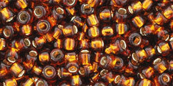 3/0 Smoky Topaz Transparent Silver-Lined Toho Round Seed Beads 25g