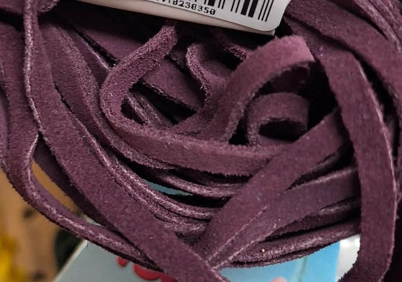 4mm Purple Natural Suede Lacing 5yd