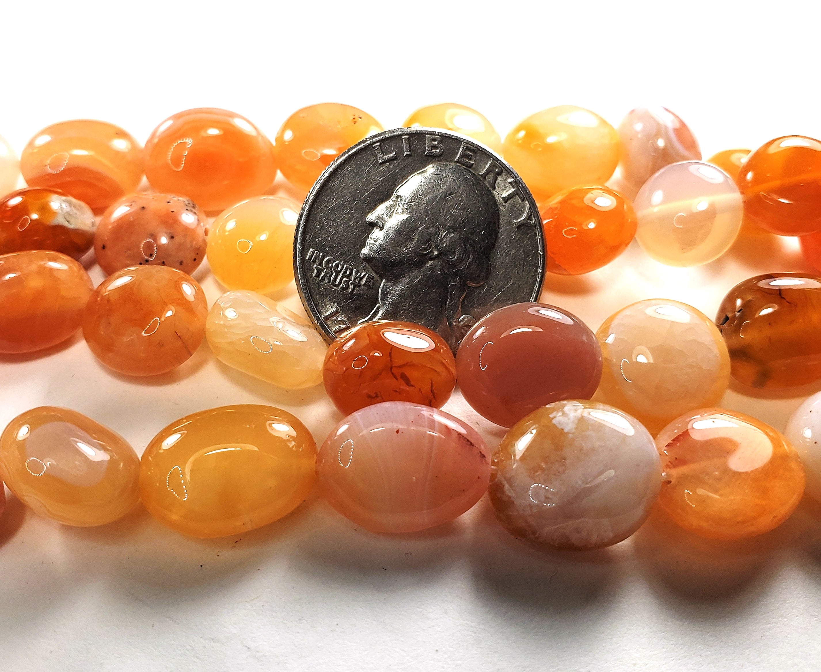 12-16mm Red Botswana Agate Nugget Gemstone Beads 8-Inch Strand