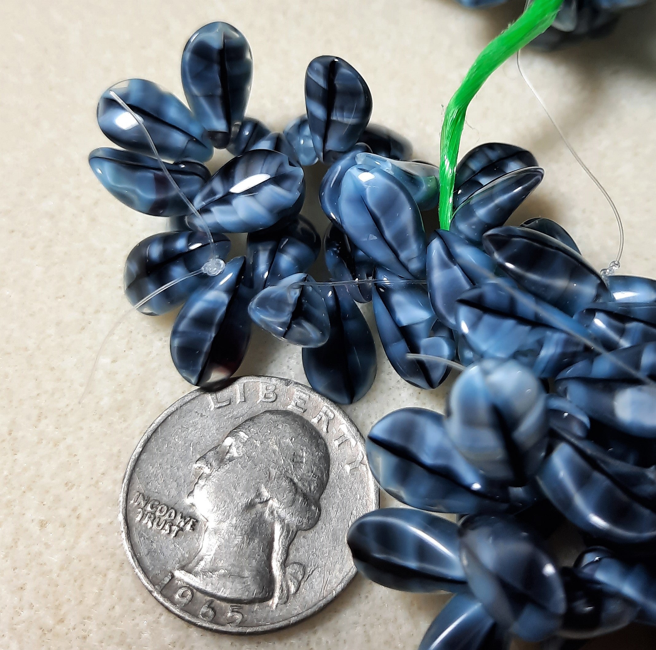 Petal (13x8mm) Grey Tiger's Eye Opaque 10ct