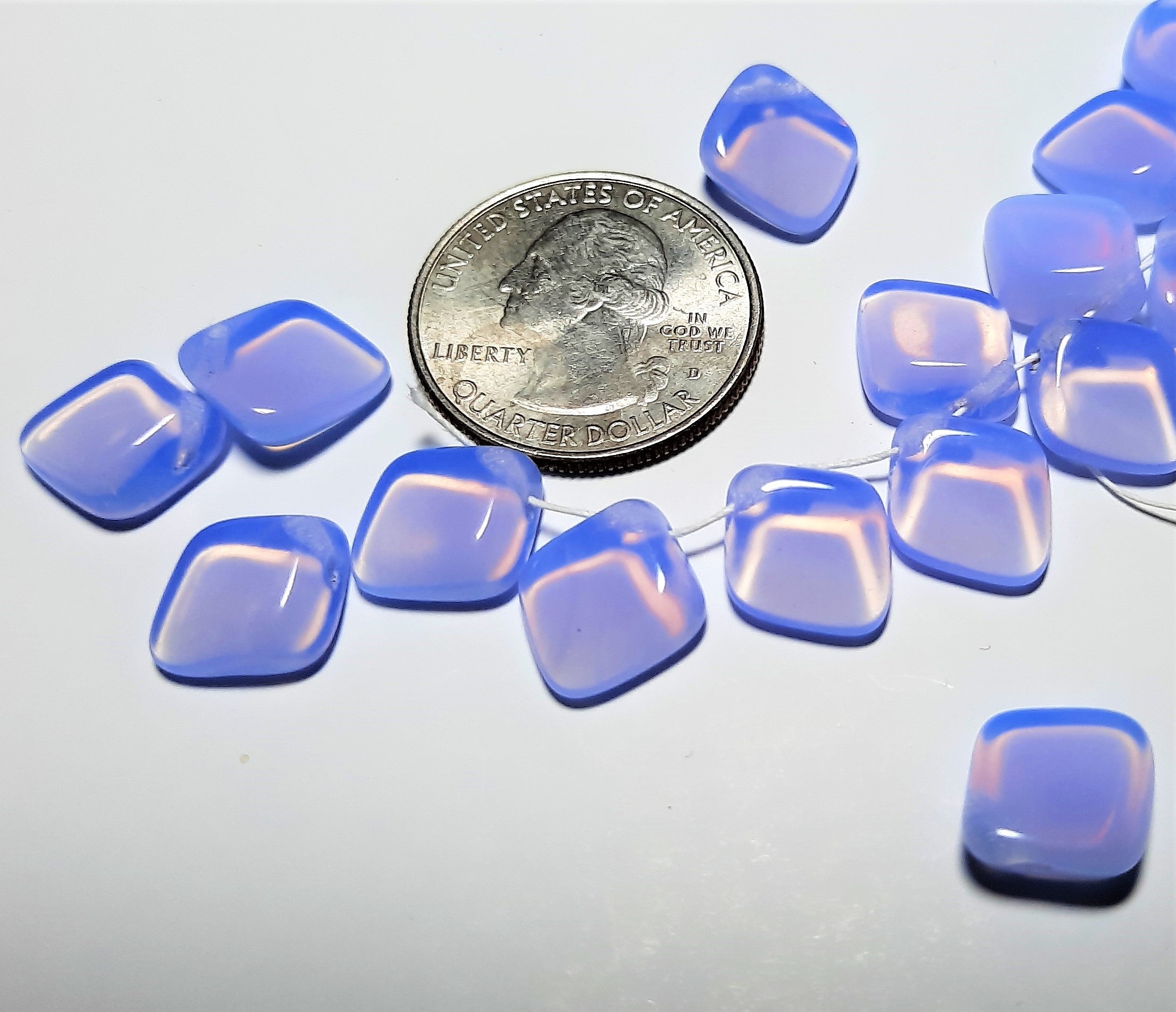 12x14mm Violet Opal Diamond Drop 10ct