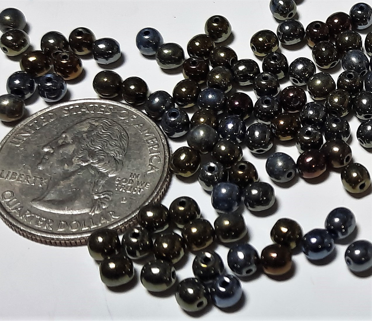 4mm Brown Iris Smooth Round Czech Glass Druk Loose 100ct