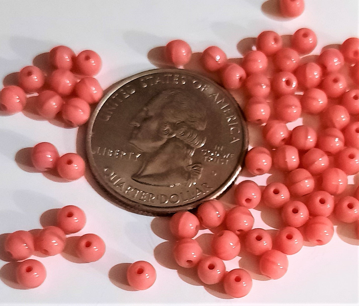 4mm Pink Satin Smooth Round Czech Glass Druk Beads 100ct