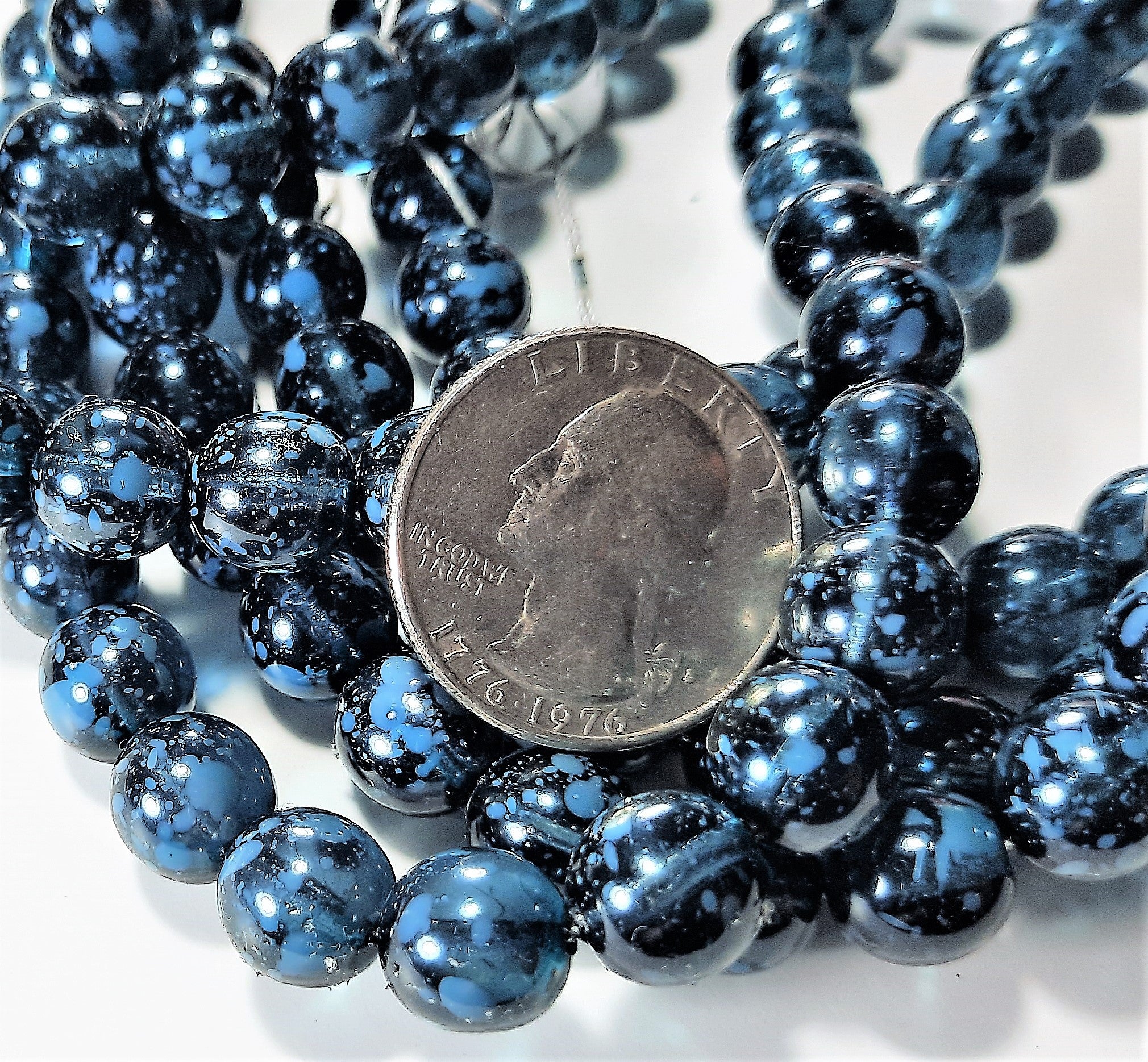 10mm Metallic Green Transparent Round Czech Glass Beads 15ct