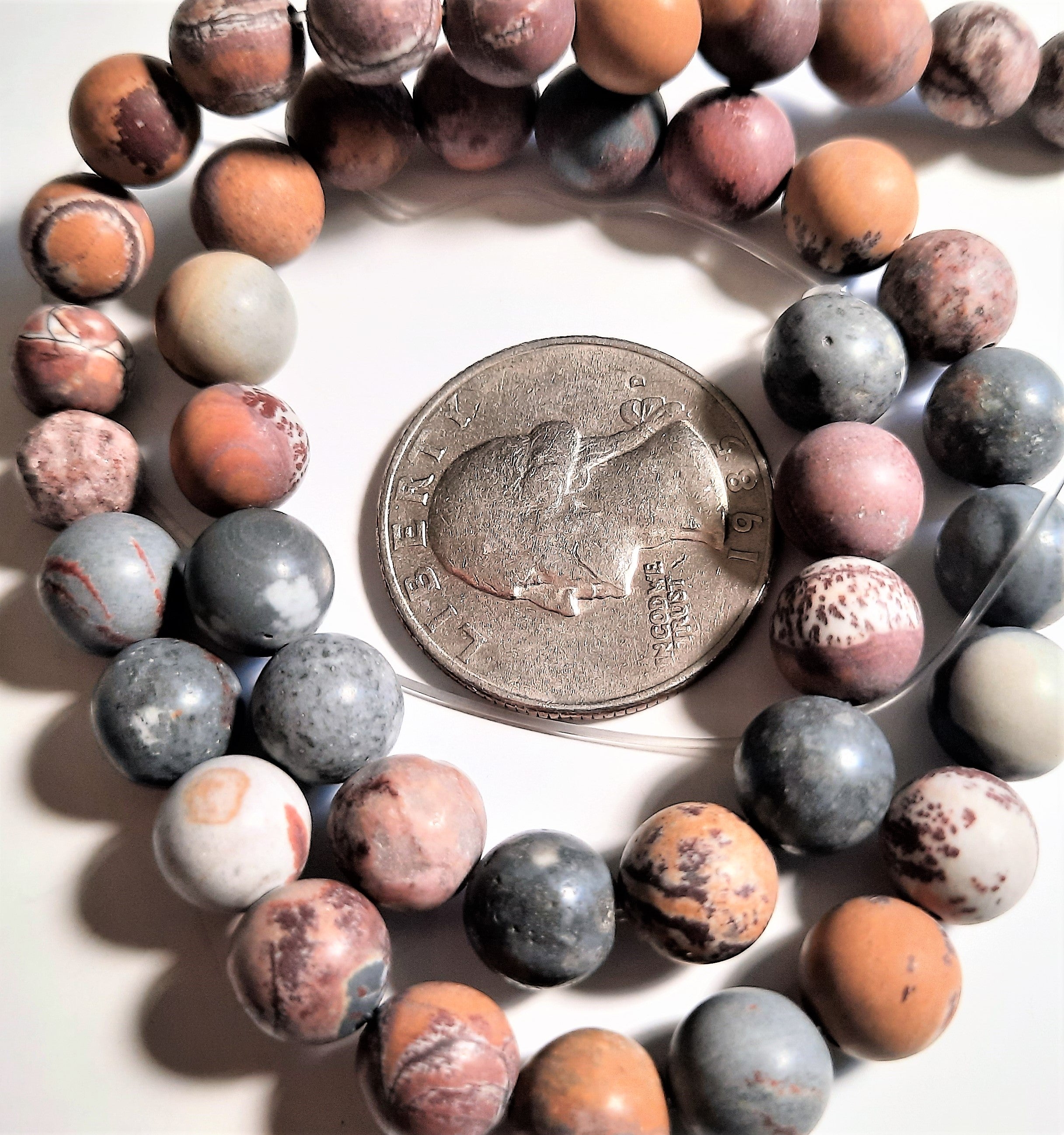Matte Sonora Jasper 8mm Round Dakota Stones 8-inch Strand