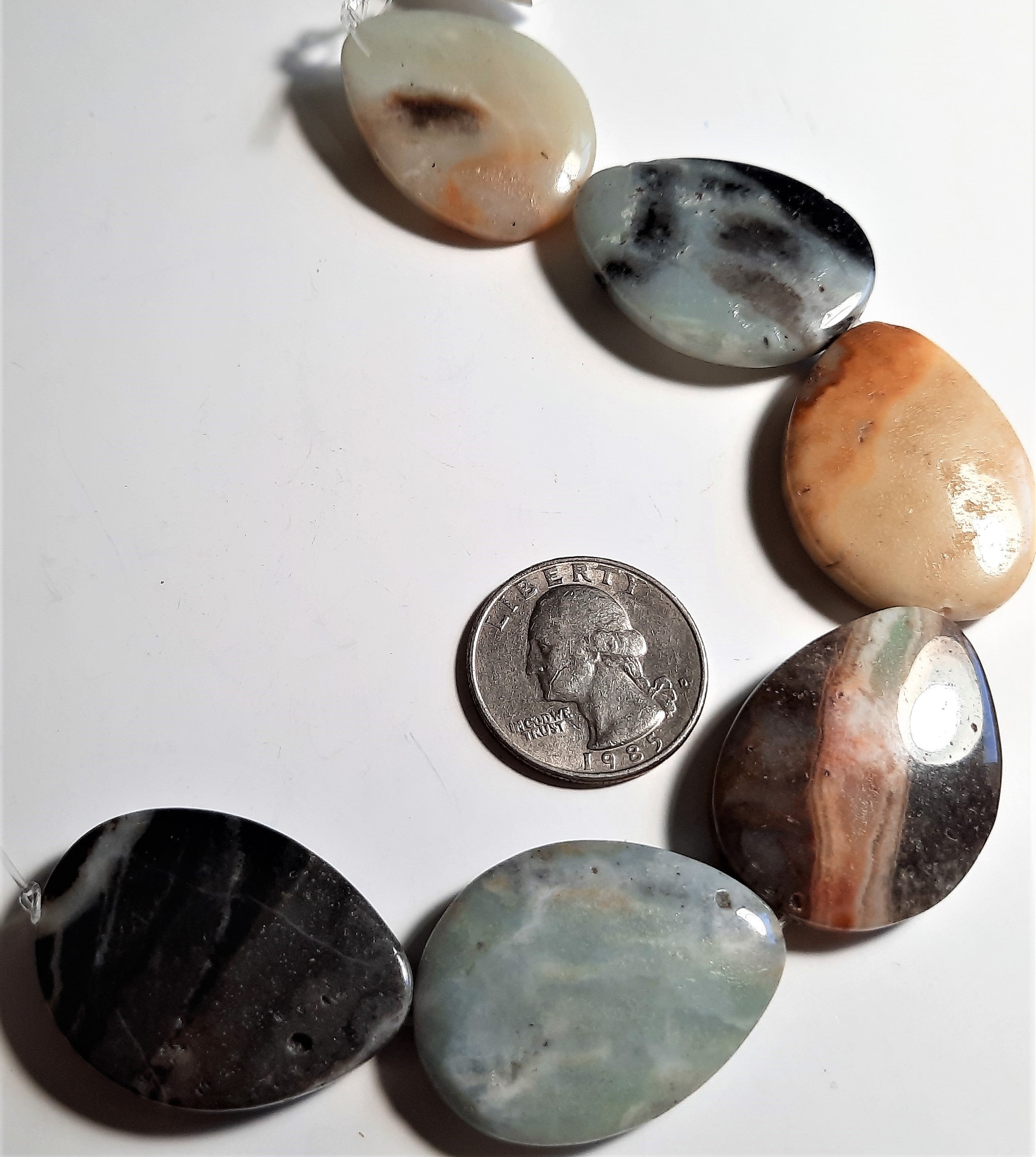 Black-Gold Amazonite 25x35 Free Form Oval 3ct Dakota Stones