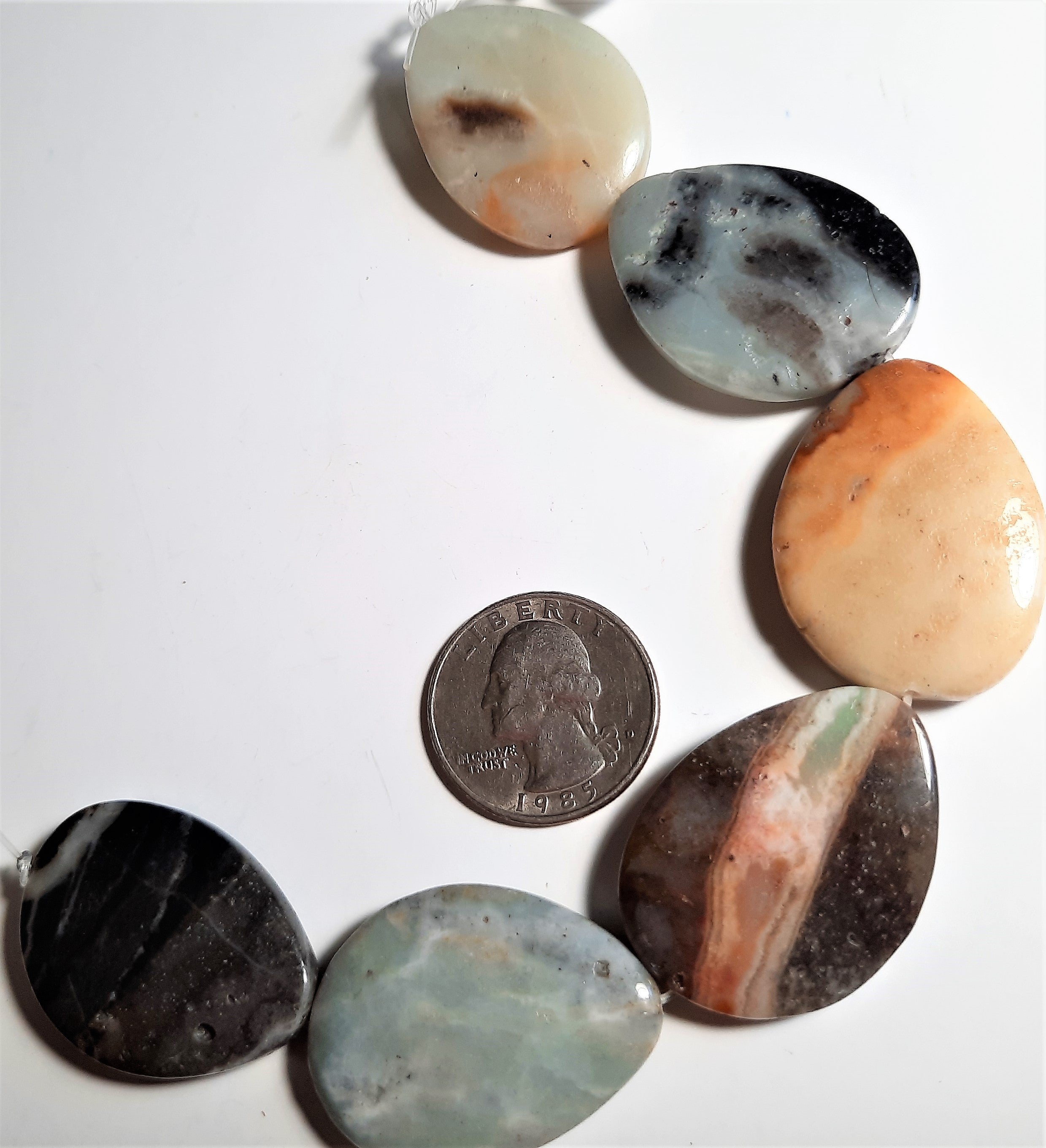 Black-Gold Amazonite 25x35 Free Form Oval 3ct Dakota Stones