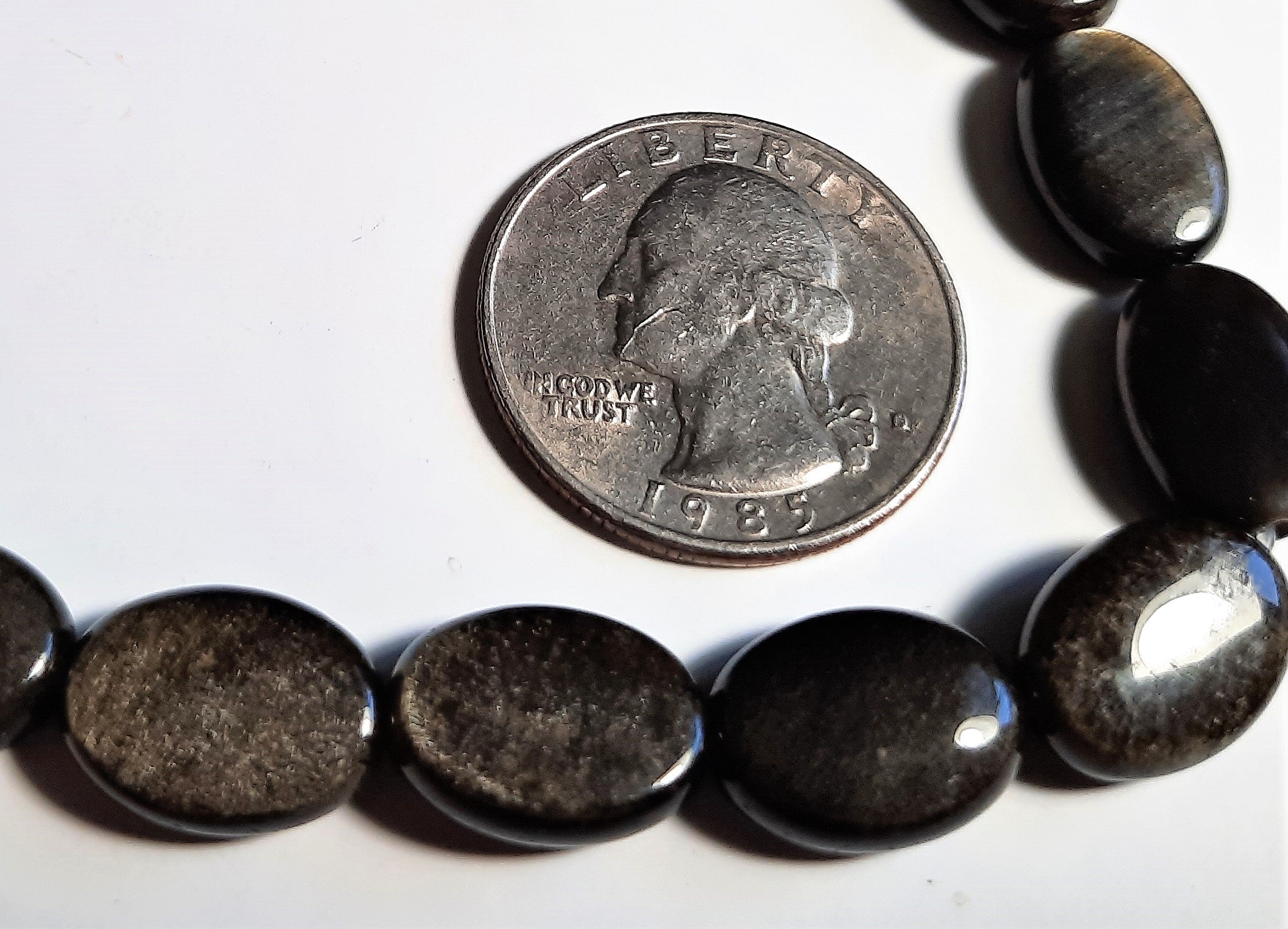 Golden Obsidian 10x14 Oval Dakota Stones 8-Inch ACTUAL STRAND