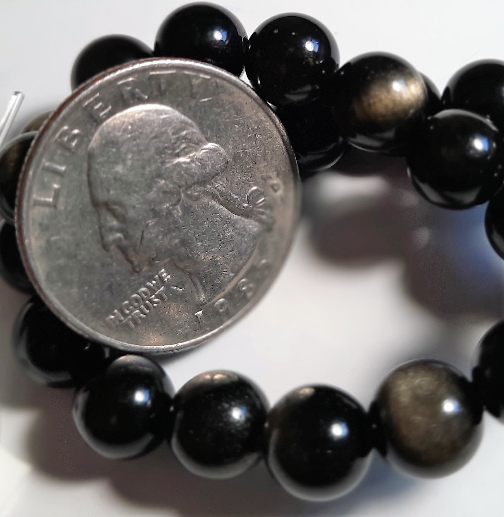 Golden Obsidian 8mm Round Dakota Stones 8-Inch ACTUAL STRAND