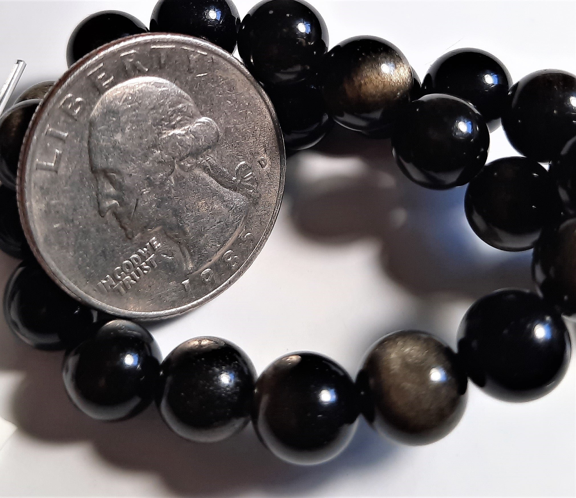 Golden Obsidian 8mm Round Dakota Stones 8-Inch ACTUAL STRAND