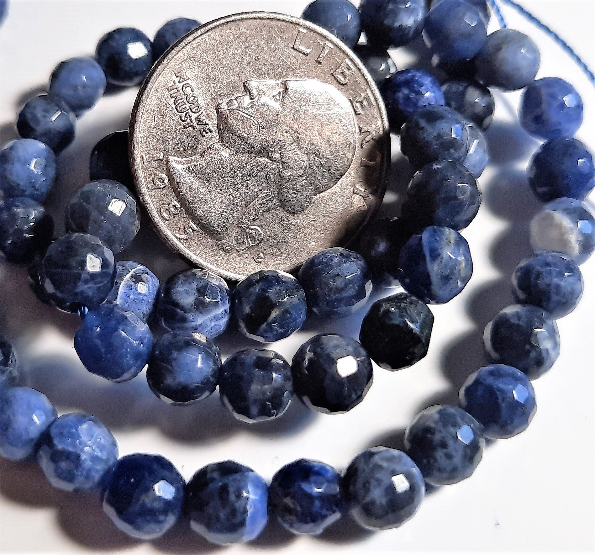 Sodalite 6mm Faceted Round Dakota Stones 8-inch Strand