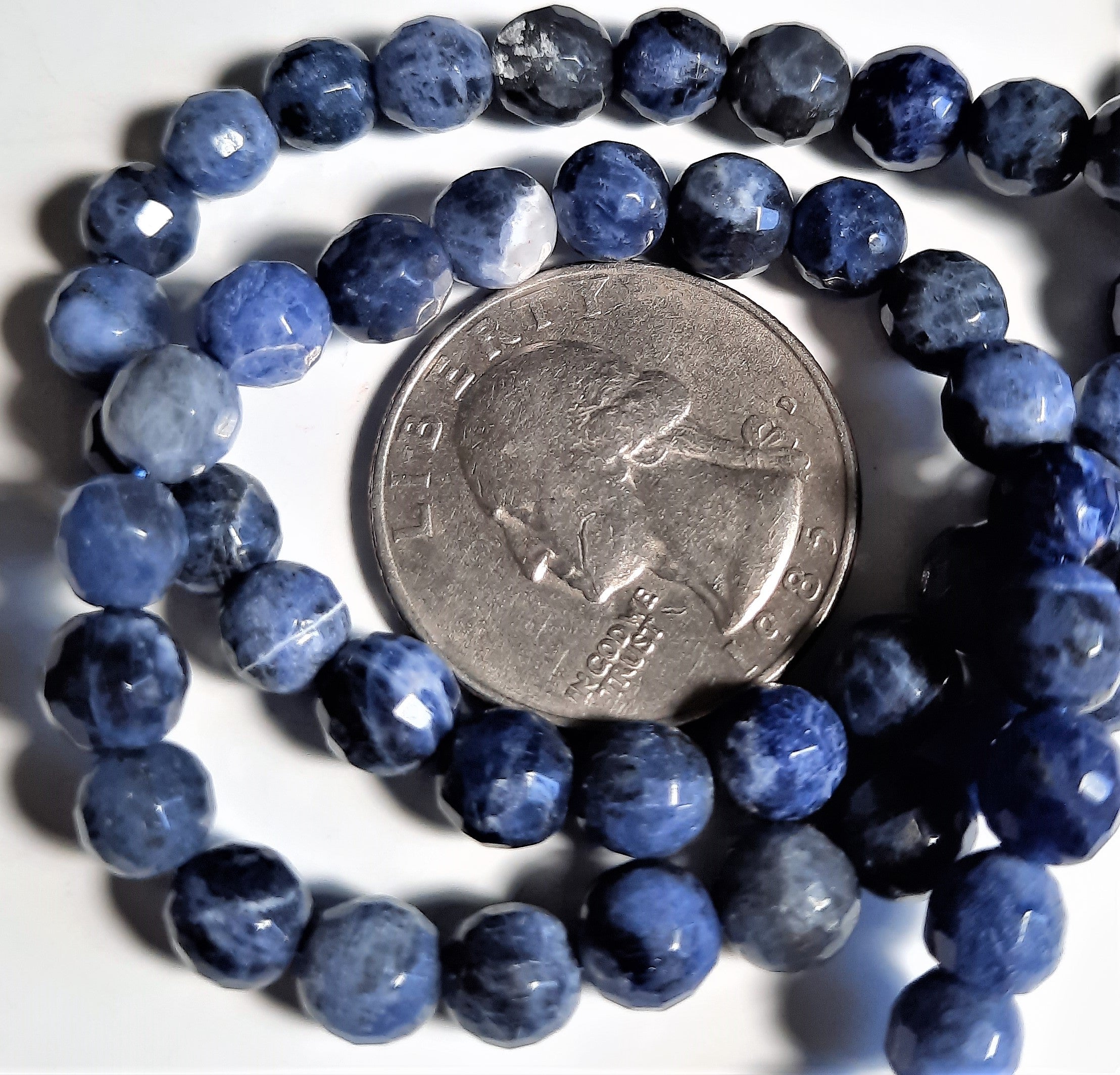 Sodalite 6mm Faceted Round Dakota Stones 8-inch Strand