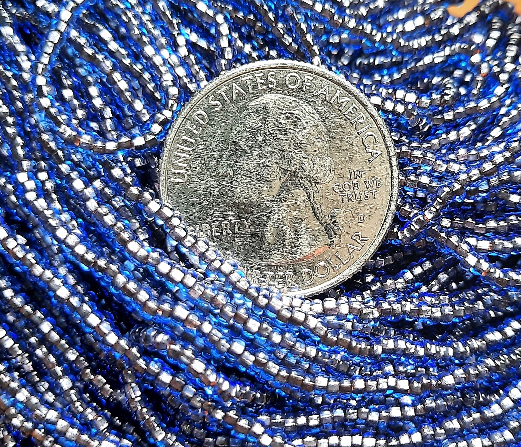 11/0 Light Sapphire Copper-Lined Czech Seed Beads Full Hank