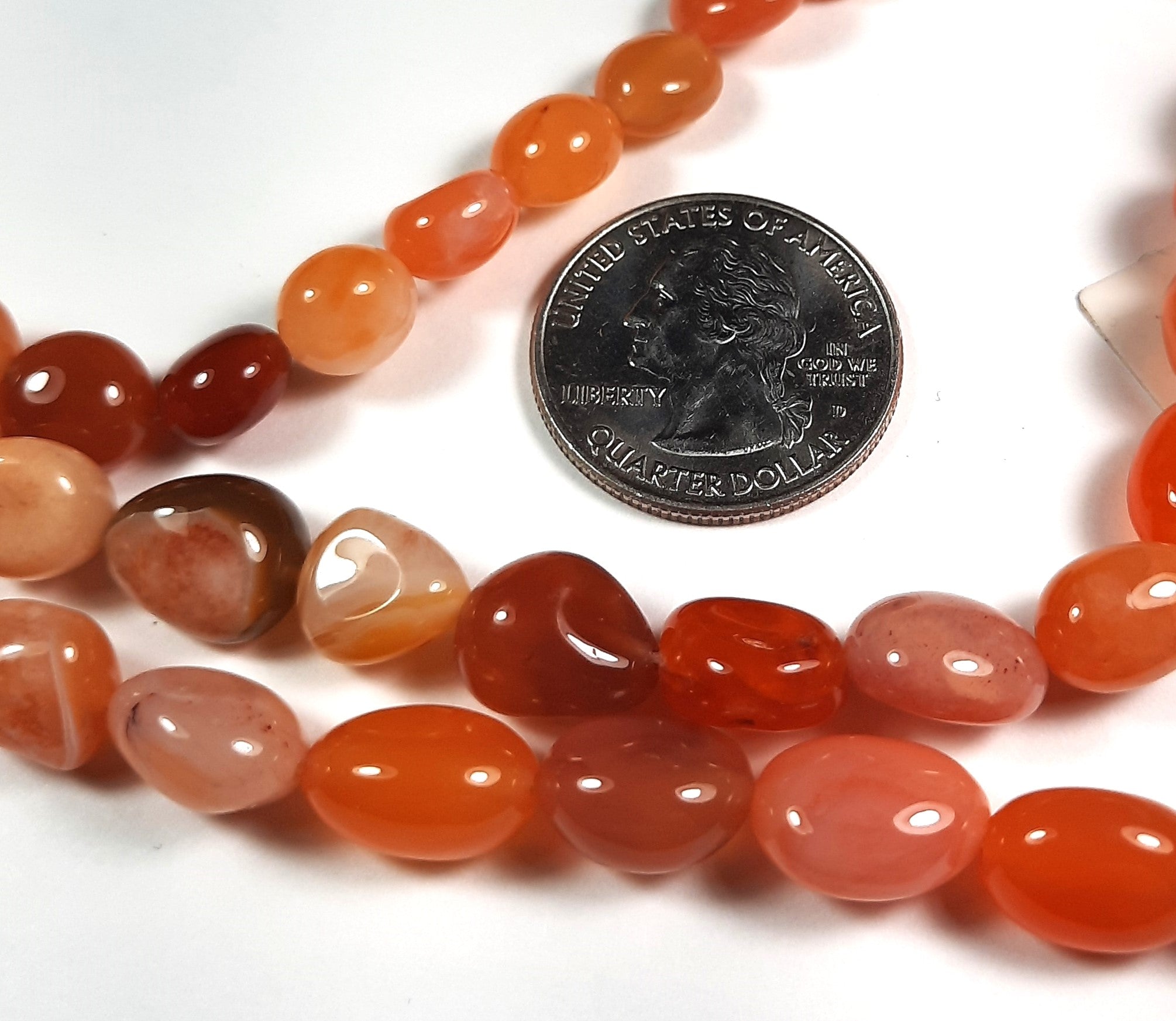11x9mm Red Botswana Agate Nugget Gemstone Beads 8-Inch Strand