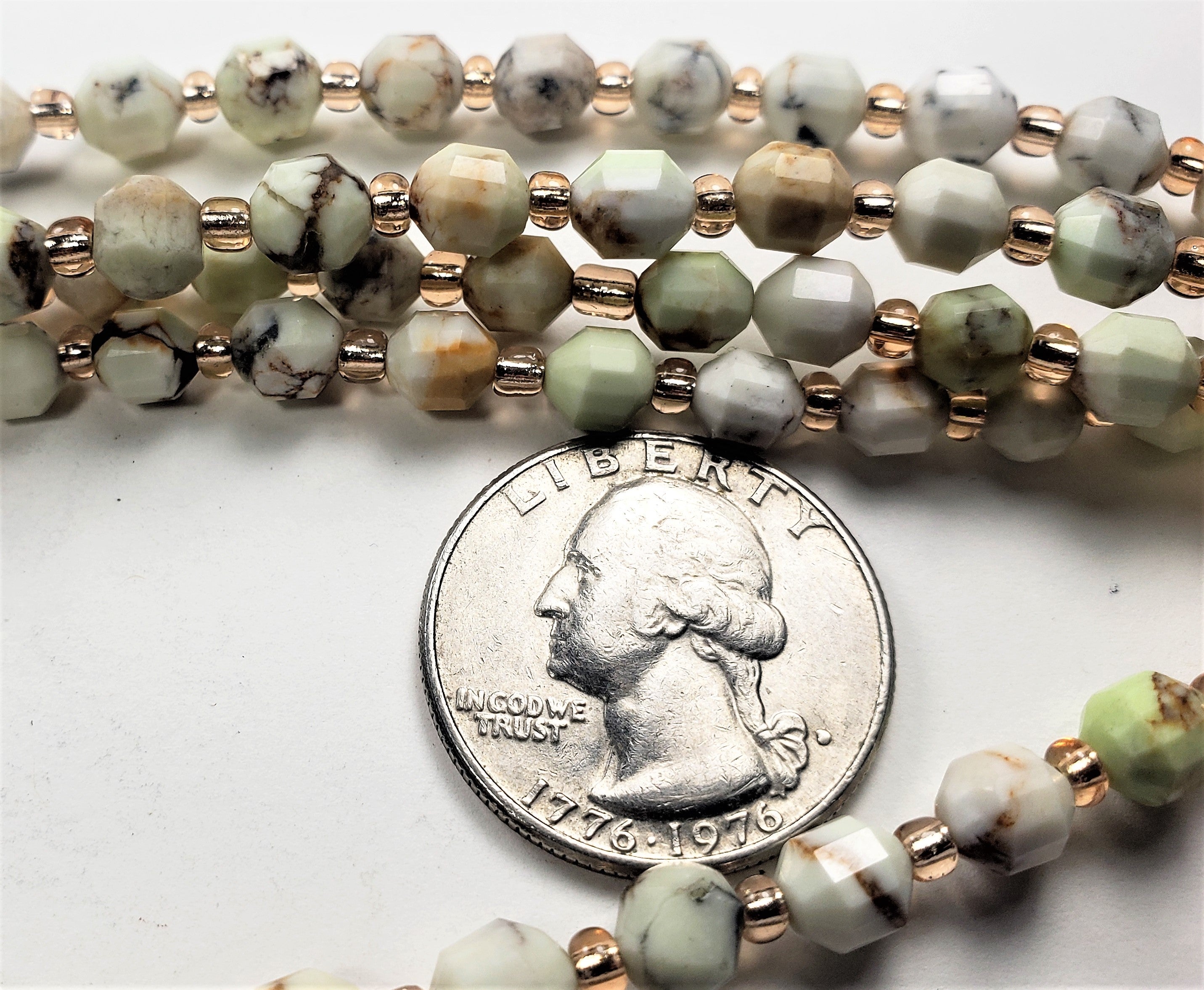 7mm Yellow Turquoise Faceted Lantern Gemstone Beads 8-Inch Strand