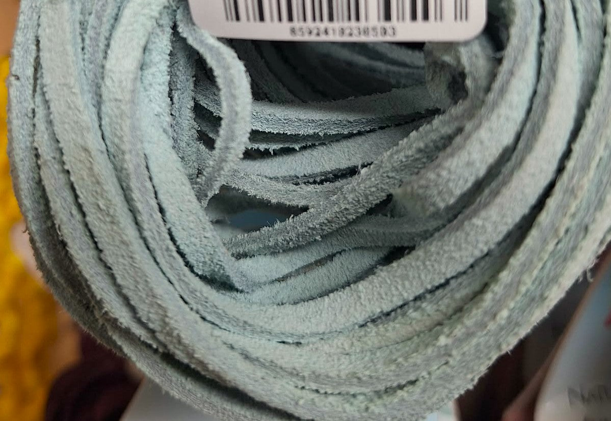 4mm Sage Green Natural Suede Lacing 5yd