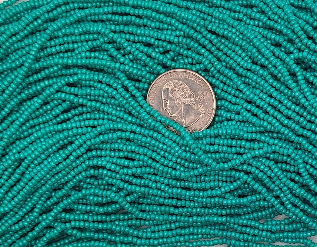 10/0 Seafoam Green Intensive Terra Czech Seed Beads Full Hank