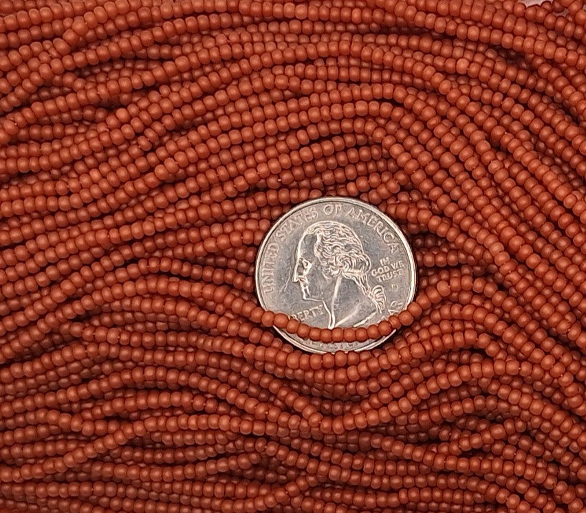 10/0 Light Brown Matte Pearl Opaque Czech Seed Beads Full Hank