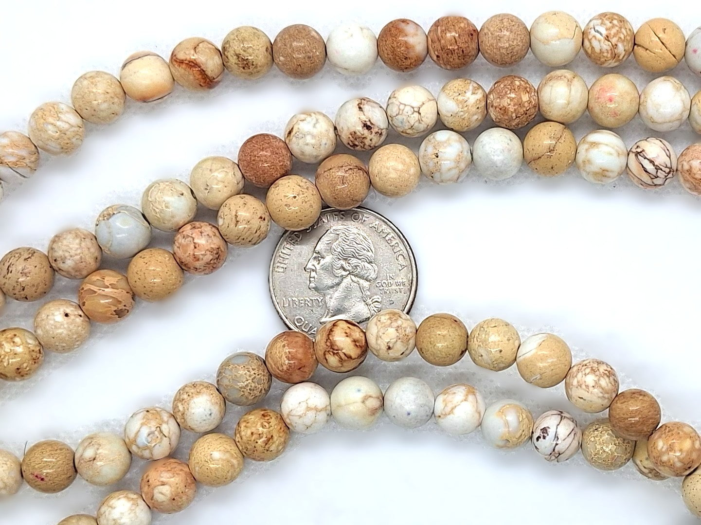 8mm Aqua Terra Round Gemstone Beads 8-Inch Strand