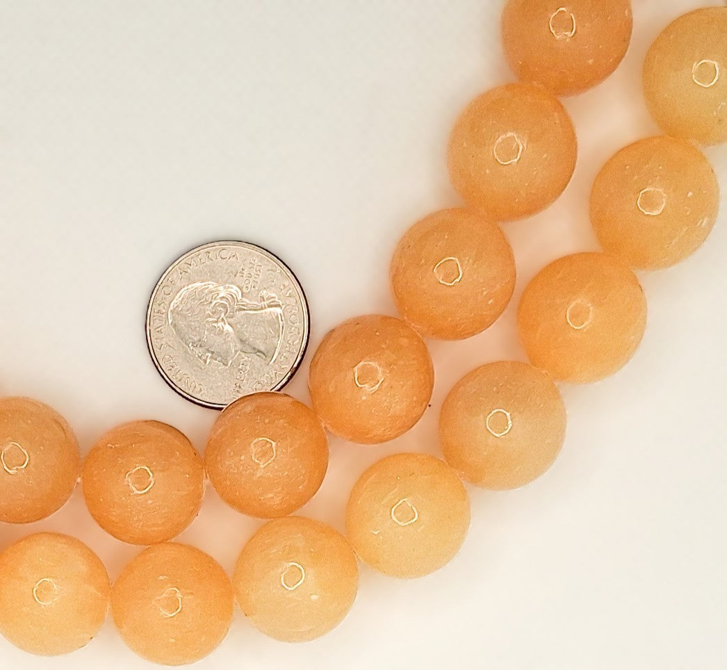 18mm Argonite Round Gemstone Beads 8-inch Strand