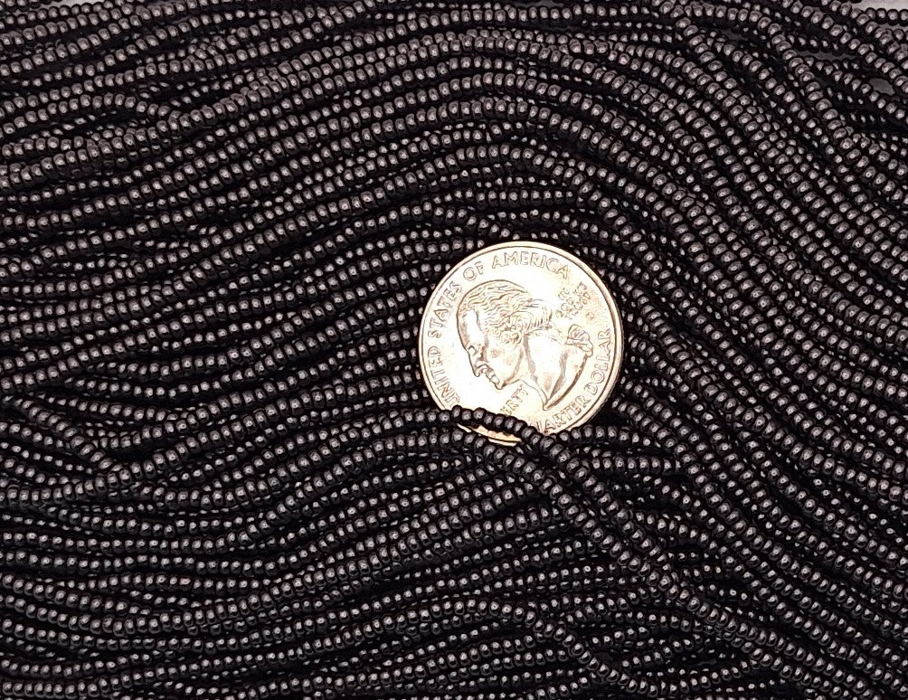 11/0 Chocolate Brown Metallic Opaque Czech Seed Beads Full Hank