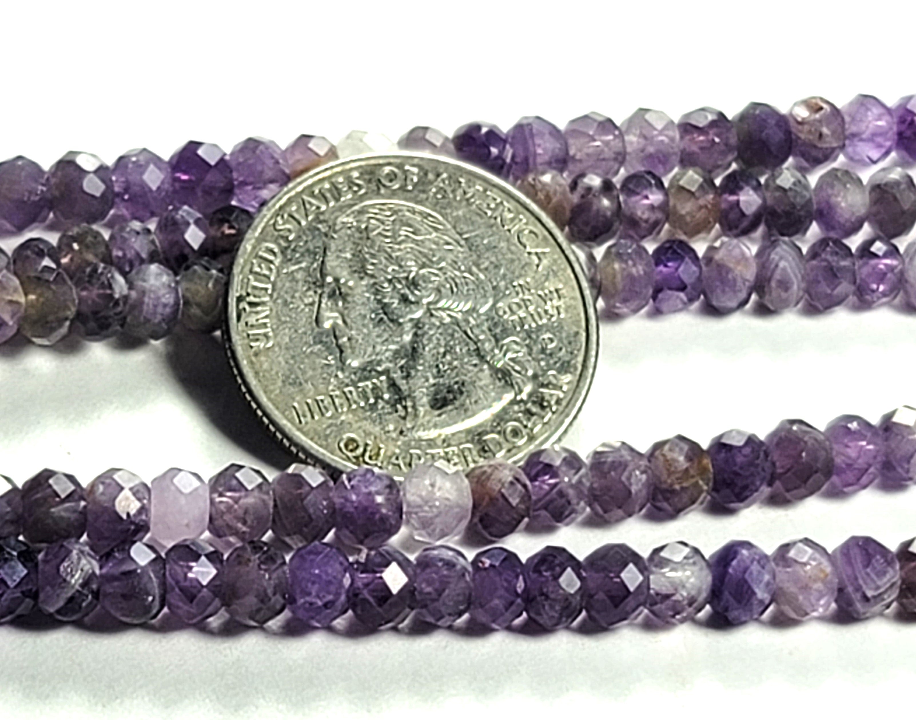 17 Inches Genuine African Amethyst faceted Rondelle Beads, Amethyst newest rondelle Beads, Amethyst faceted Beads, African Amethyst Beads