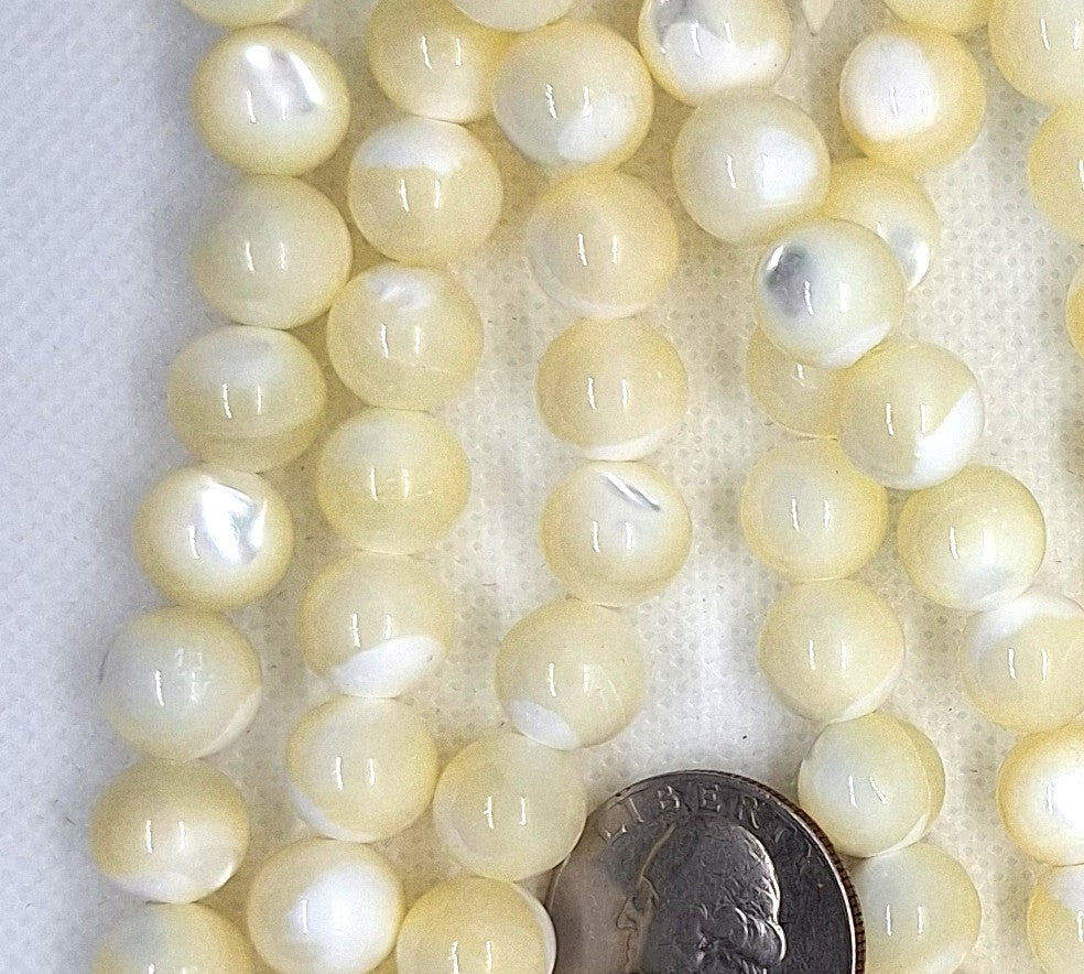10mm Mother of Pearl MOP Shell Beads 16-Inch Strand