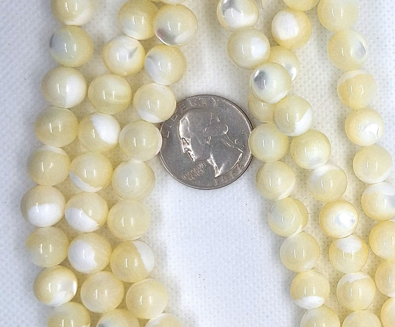 10mm Mother of Pearl MOP Shell Beads 16-Inch Strand