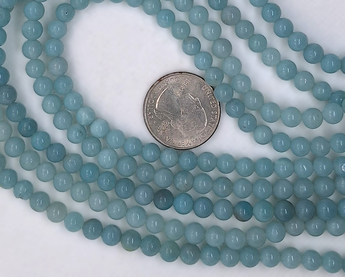 6mm Amazonite AA Round Gemstone Beads 16-Inch Strand