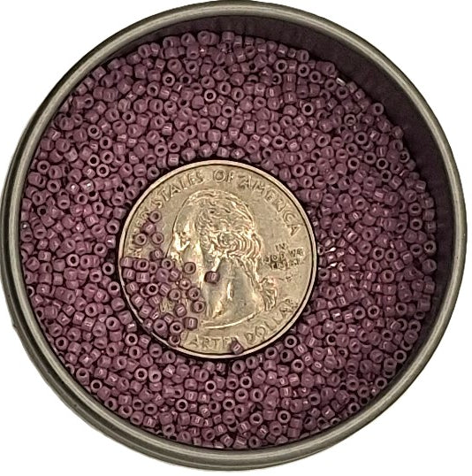 15/0 Pale Mauve Opaque Luster Round Seed Beads 10g