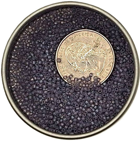 15/0 Light Tanzanite Transparent Rainbow Matte Toho Round Seed Beads 10g