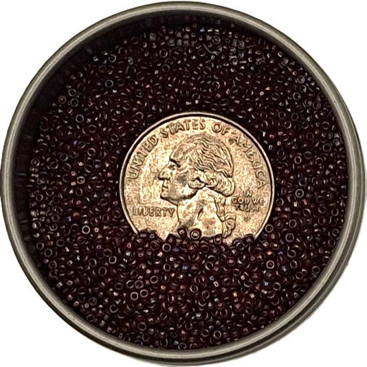 15/0 Oxblood Opaque Rainbow Toho Round Seed Beads 10g
