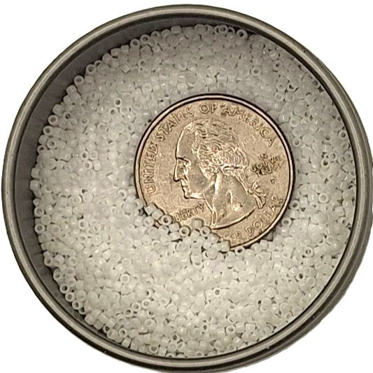 15/0 White Opaque Toho Round Seed Beads 10g