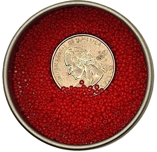 15/0 Cherry Opaque Matte Toho Round Seed Beads 10g