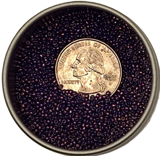 15/0 Higher-Metallic Grape Purple Toho Round Seed Beads 10g