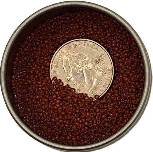 15/0 Terra Cotta Opaque Toho Round Seed Beads 10g