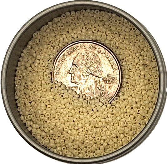 15/0 Light Beige Opaque Toho Round Seed Beads 10g