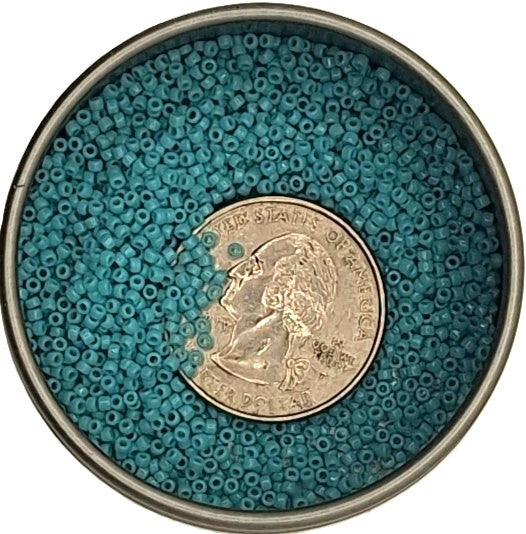 15/0 Turquoise Opaque Toho Round Seed Beads 10g