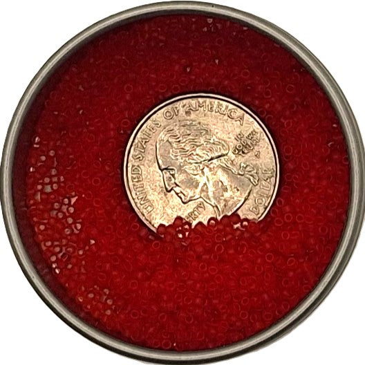 15/0 Ruby Transparent Toho Round Seed Beads 10g
