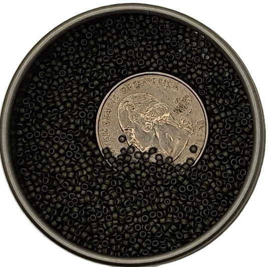 15/0 Dark Olive Matte Round Seed Beads 10g